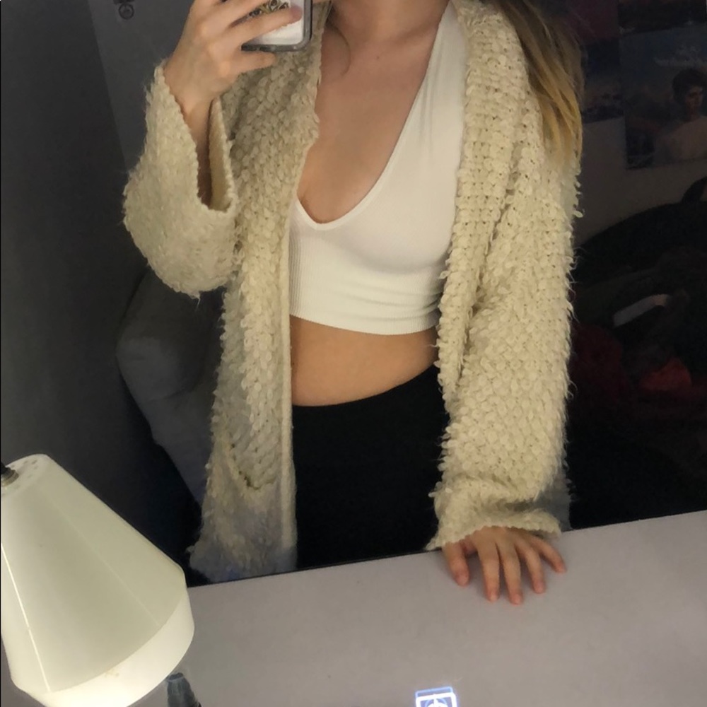 Express wide placket cardigan